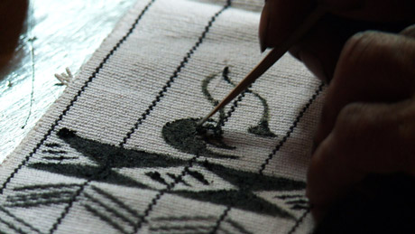 Sama painting, a shawl painting technique, Nagaland